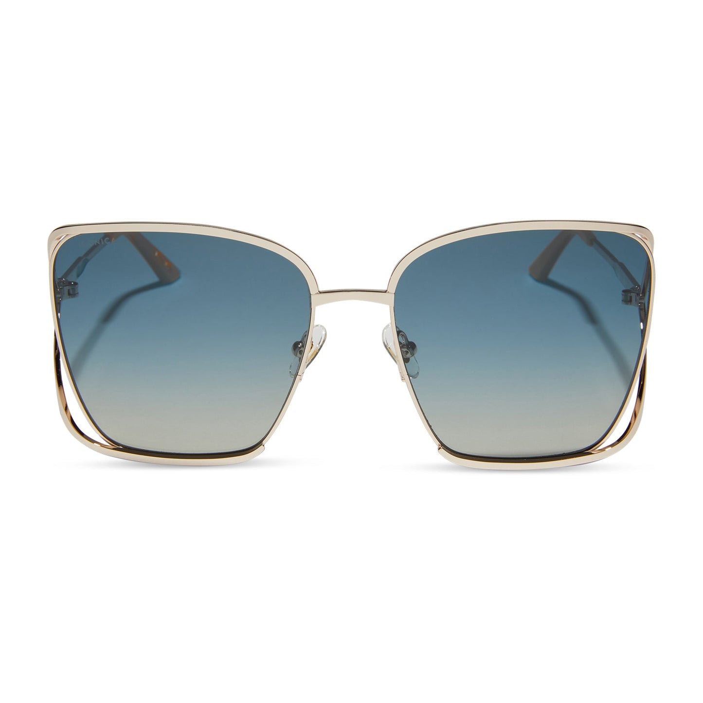 FRANCESCA - CHAMPAGNE + PARADISO BLUE + POLARIZED SUNGLASSES