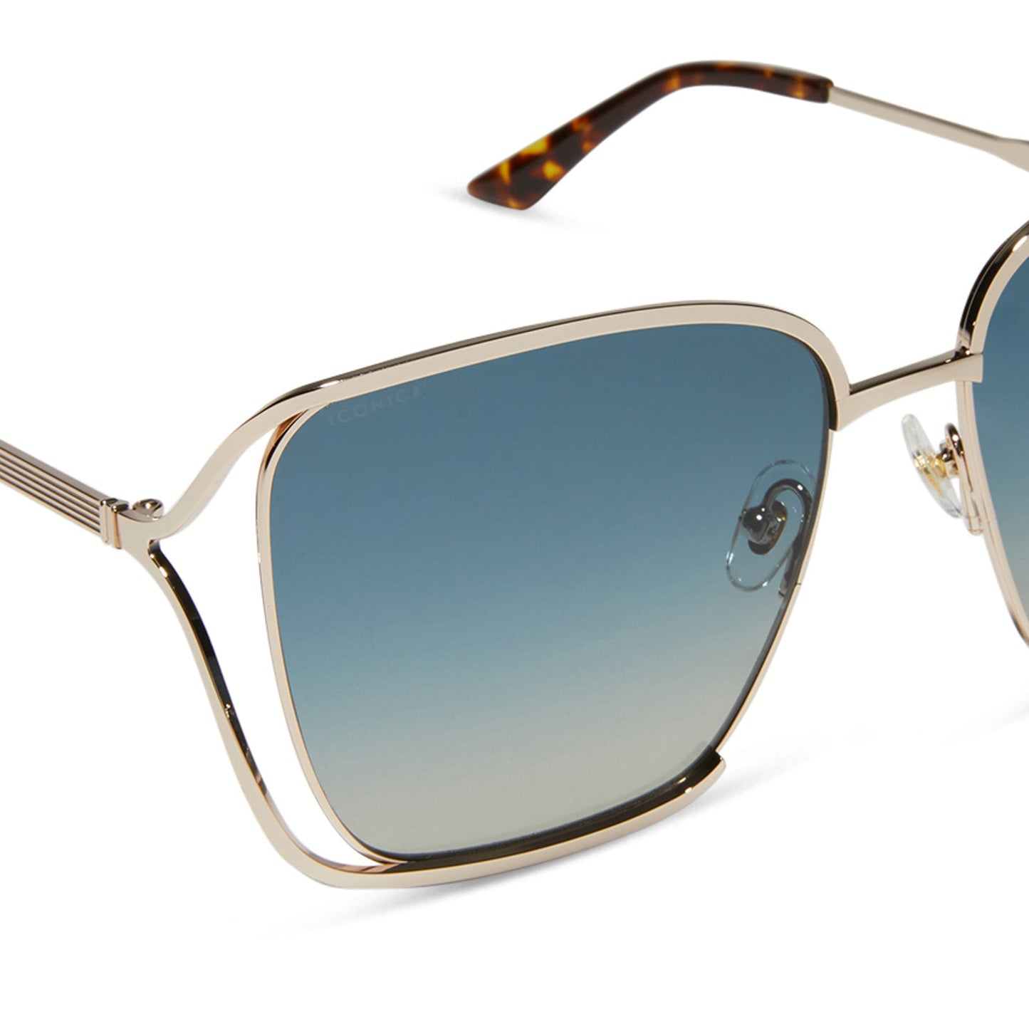 FRANCESCA - CHAMPAGNE + PARADISO BLUE + POLARIZED SUNGLASSES