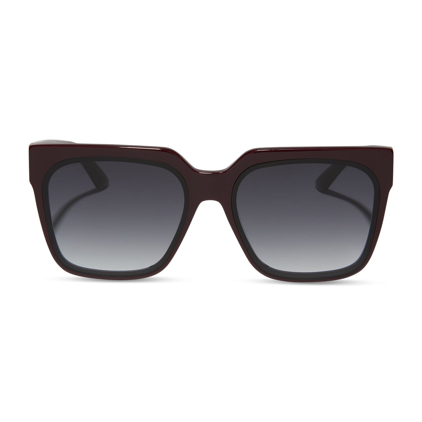 THEA - BORDEAUX + GREY GRADIENT SUNGLASSES