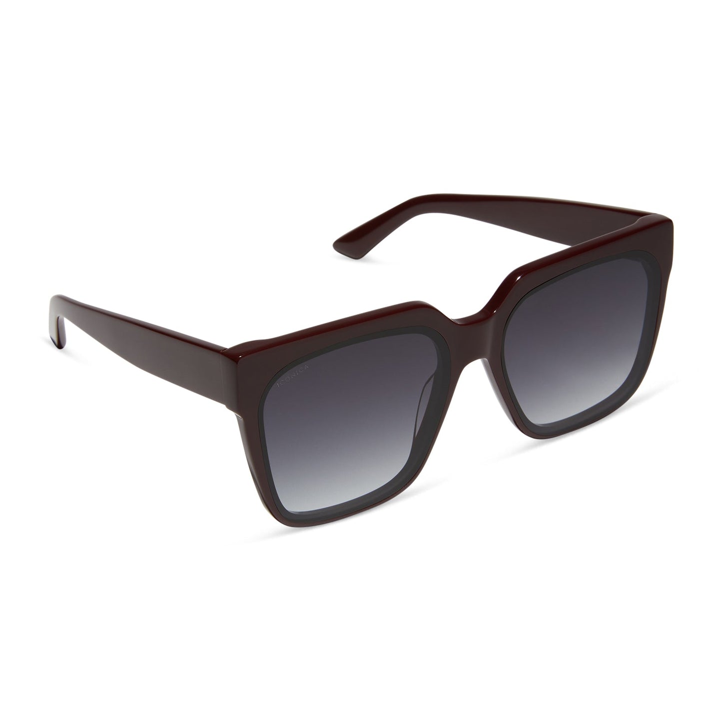 THEA - BORDEAUX + GREY GRADIENT SUNGLASSES