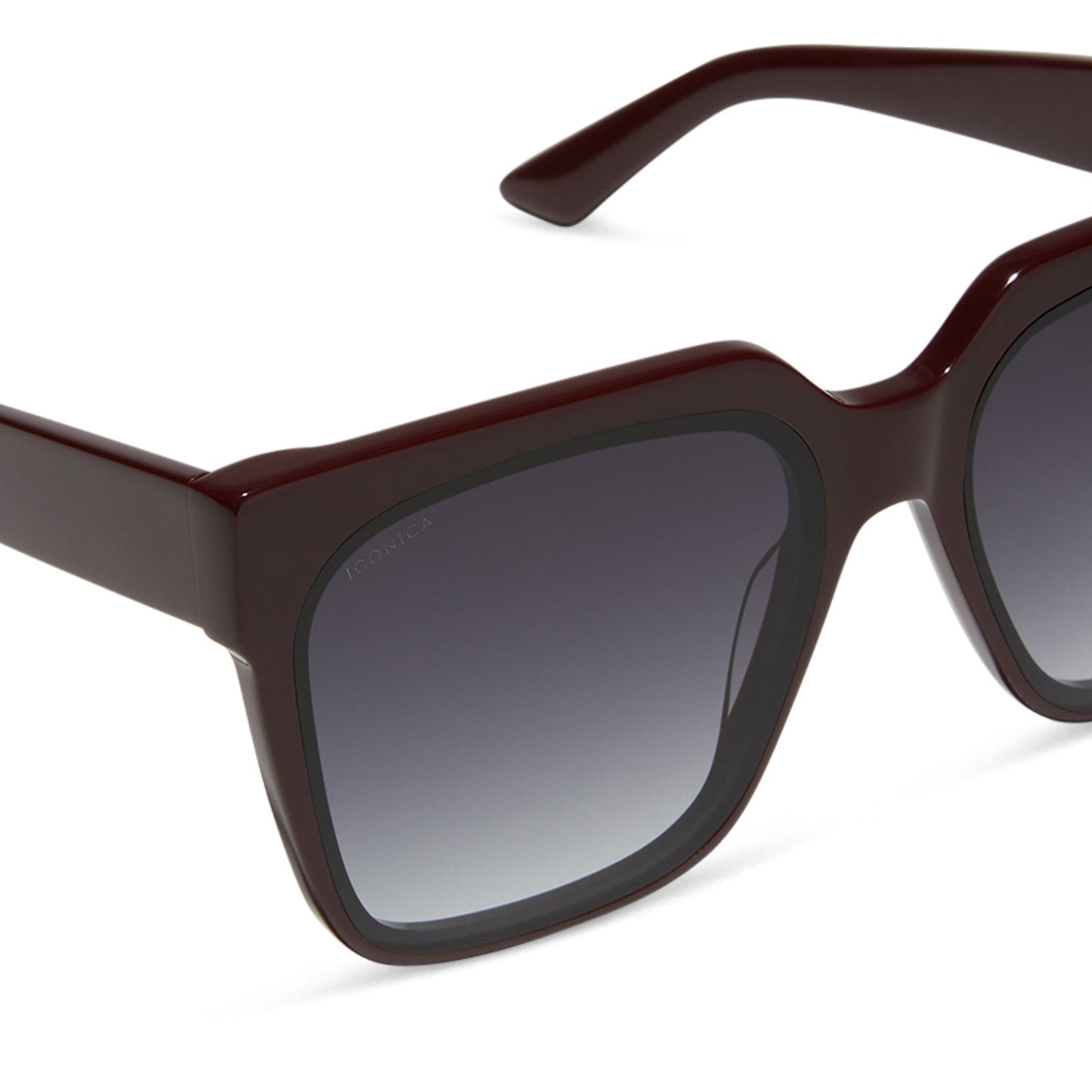 THEA - BORDEAUX + GREY GRADIENT SUNGLASSES