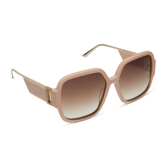 TINA II - NUDE + BROWN GRADIENT + POLARIZED SUNGLASSES