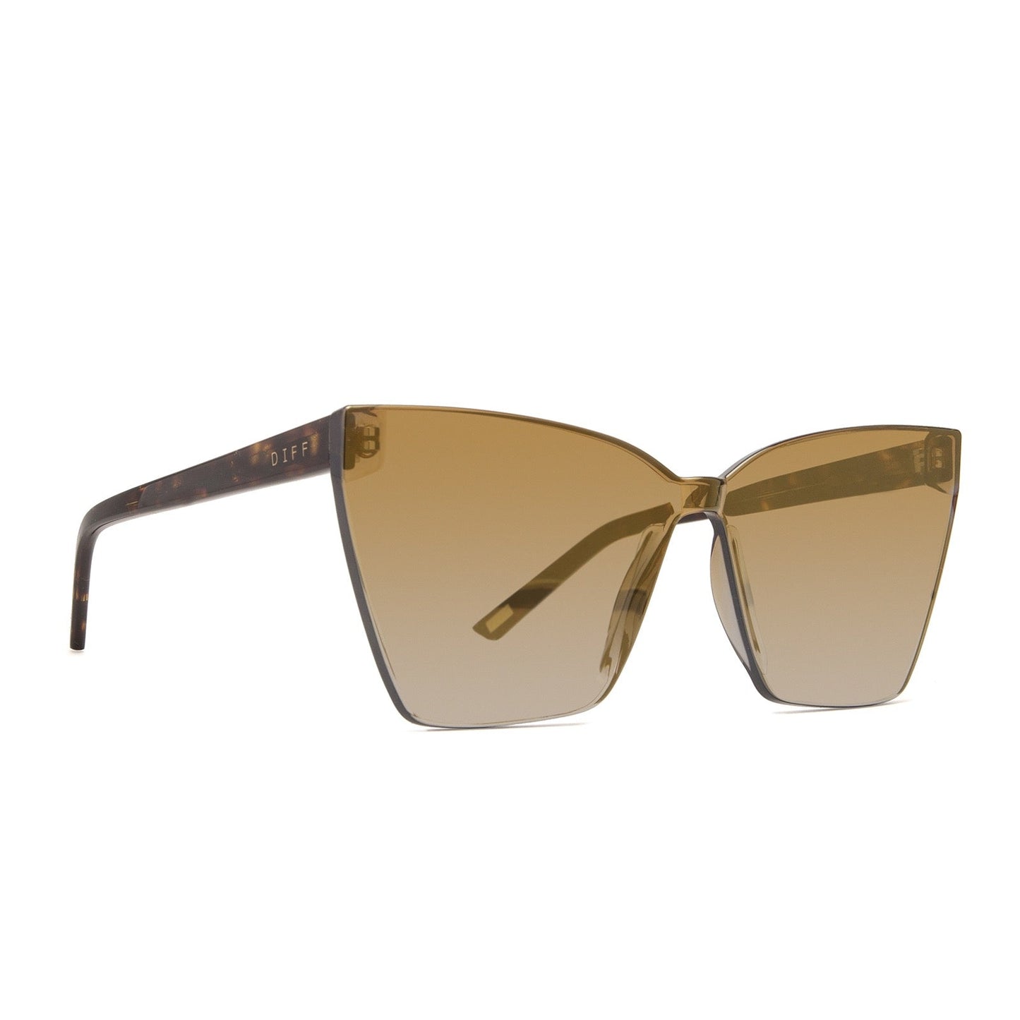 GOLDIE - DARK ORANGE TORTOISE + GOLD MIRROR SUNGLASSES