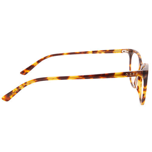 JADE - AMBER TORTOISE + BLUE LIGHT TECHNOLOGY CLEAR GLASSES