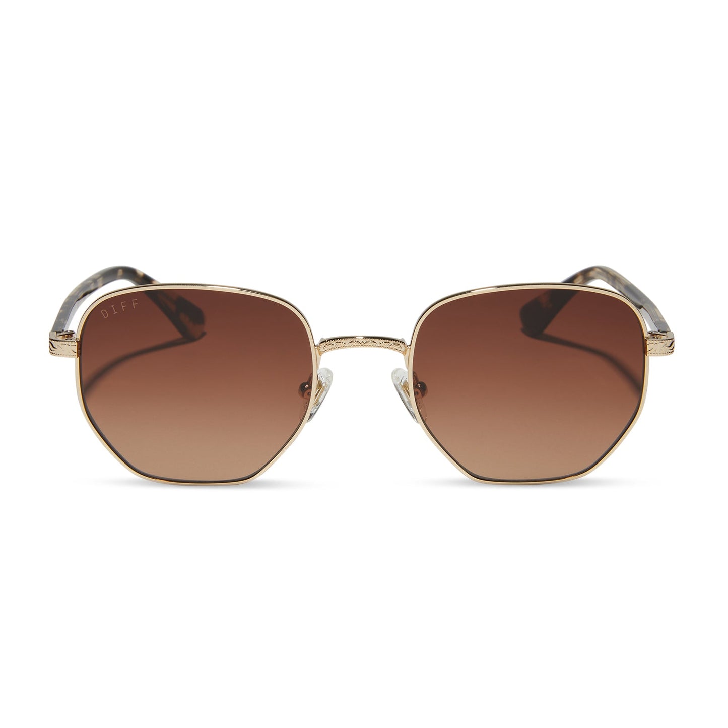 JESSIE JAMES DECKER - JJD + GOLD + BROWN GRADIENT SUNGLASSES