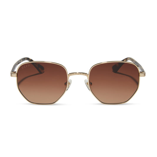 JESSIE JAMES DECKER - JJD + GOLD + BROWN GRADIENT SUNGLASSES