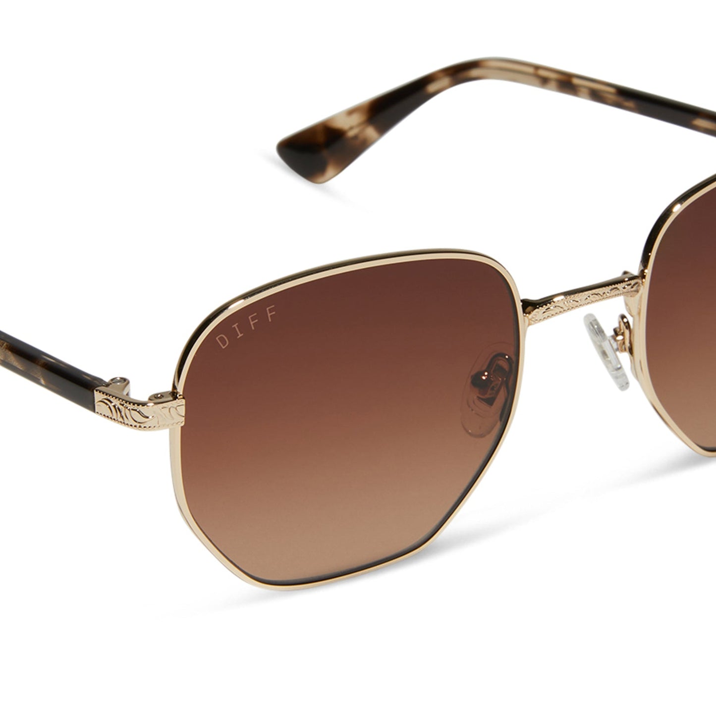 JESSIE JAMES DECKER - JJD + GOLD + BROWN GRADIENT SUNGLASSES