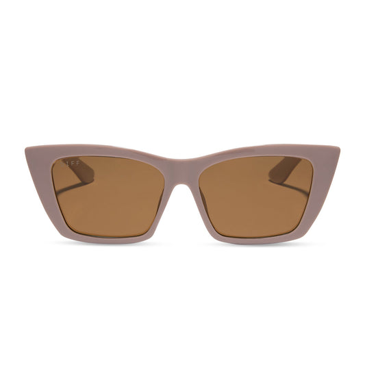 KRISTA HORTON - THE KOLLY + LIGHT TAUPE + BROWN + POLARIZED SUNGLASSES