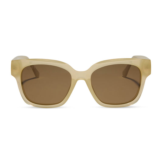 MADISON MEALY - MAE + NEUTRAL CRYSTAL + TRUFFLE + POLARIZED SUNGLASSES