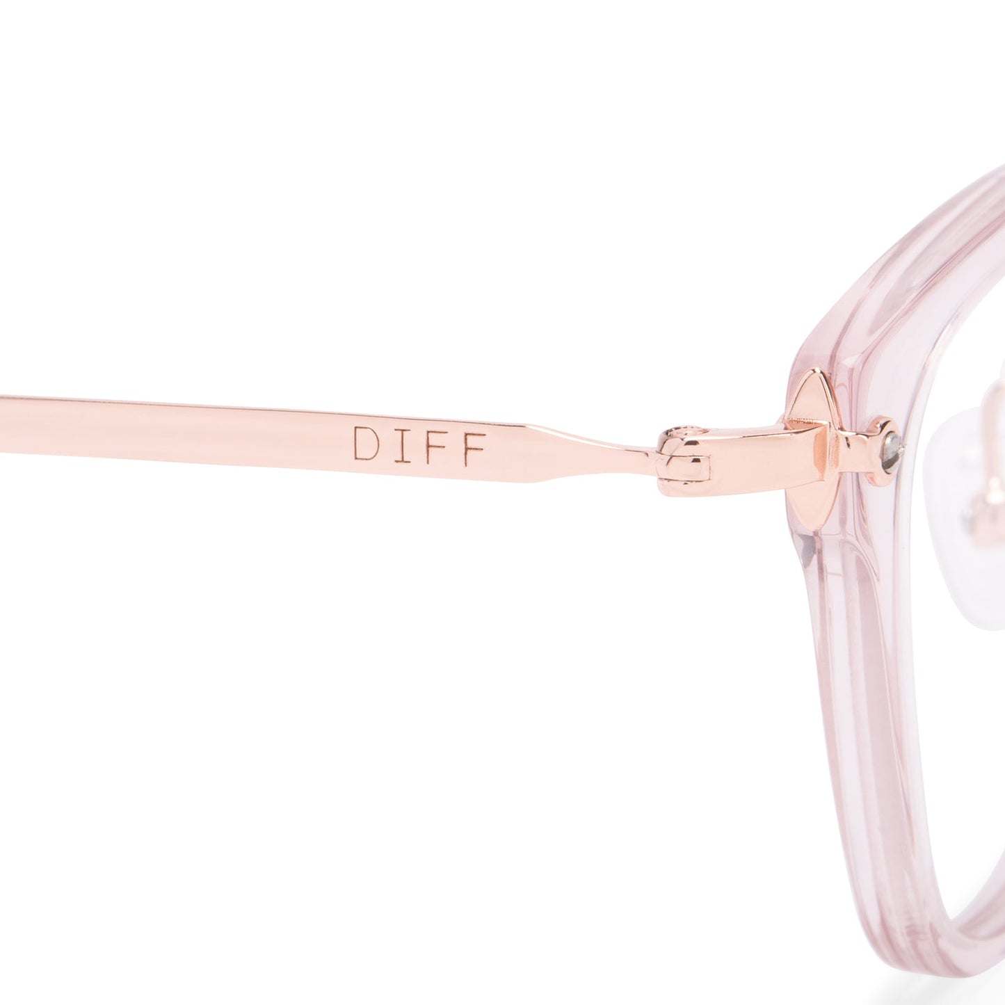 RUE - LIGHT PINK CRYSTAL + PRESCRIPTION GLASSES