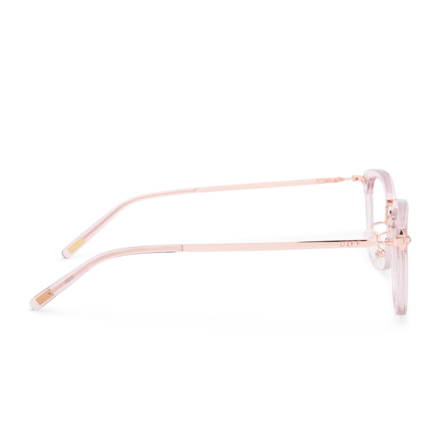 RUE - LIGHT PINK CRYSTAL + PRESCRIPTION GLASSES