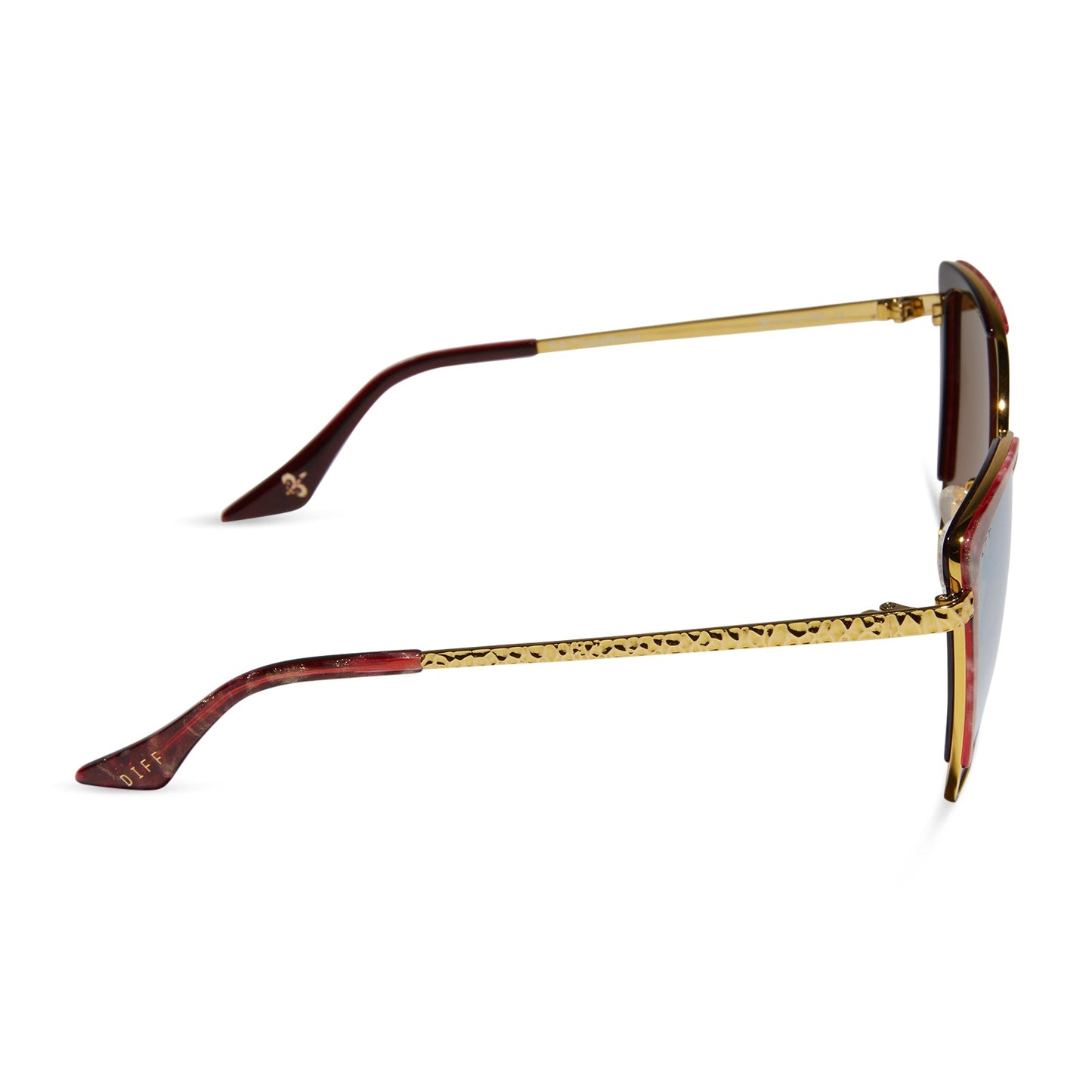 QUEEN AMIDALA™ - MARBLED NABOO™ ROYAL RED + HAMMERED GOLD + GOLD MIRROR + POLARIZED SUNGLASSES